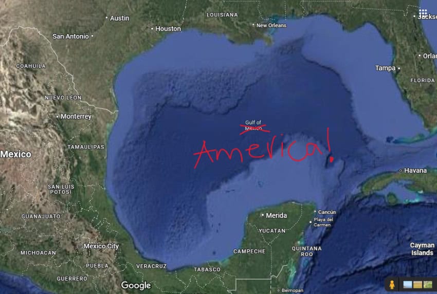 Gulf de América? Dos pueden jugar en ese juego