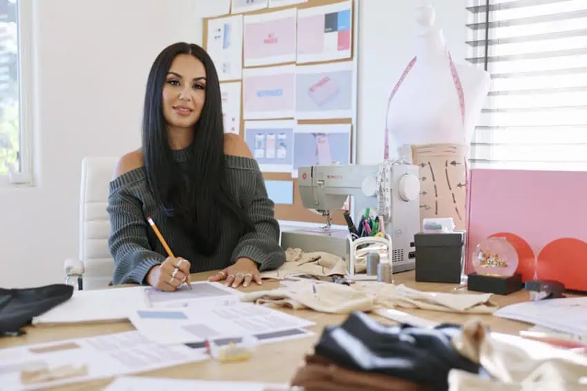 Lizeth Cuara working at a desk