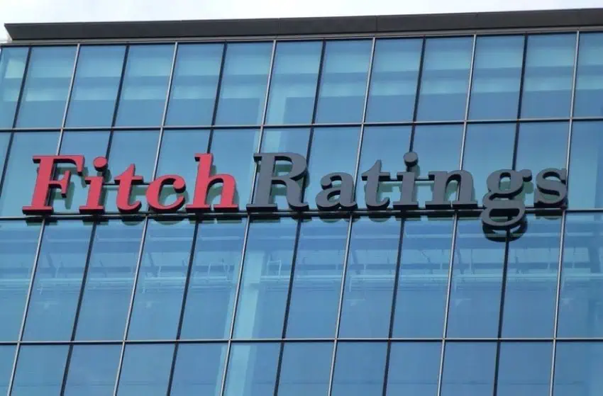 The words Fitch Ratings on an office building