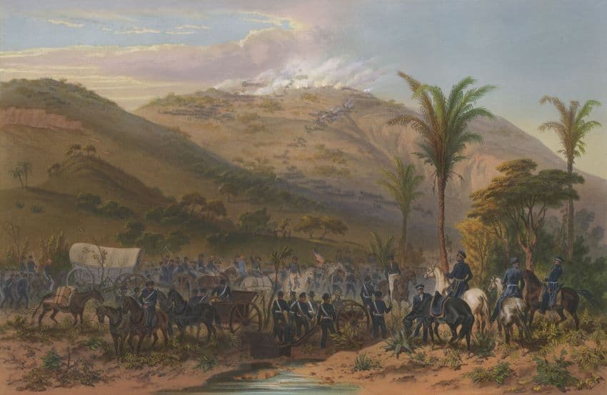 Pintura de la batalla de Cerro Gordo