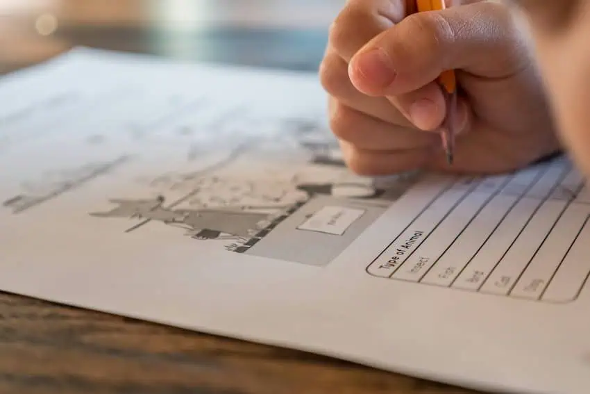 A multiple choice quiz