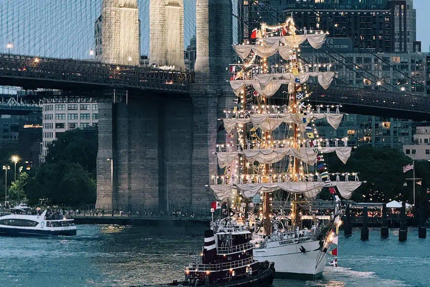 Enviar con velas por puente