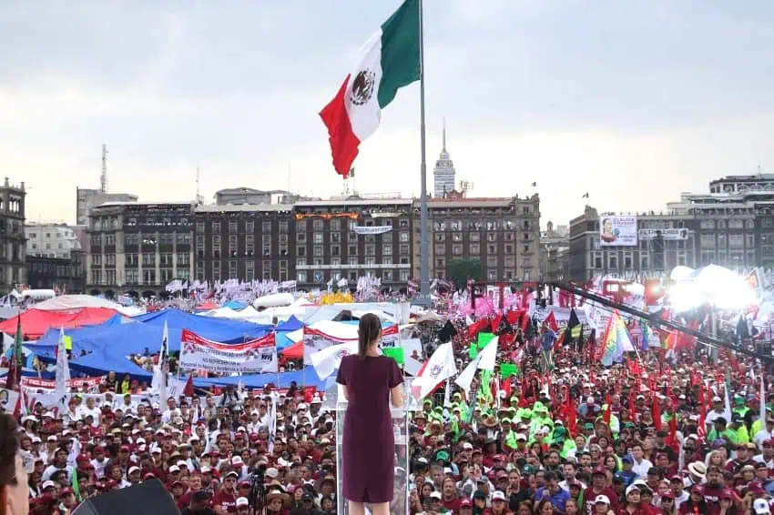 Claudia Sheinbaum en la Ciudad de México Zócalo