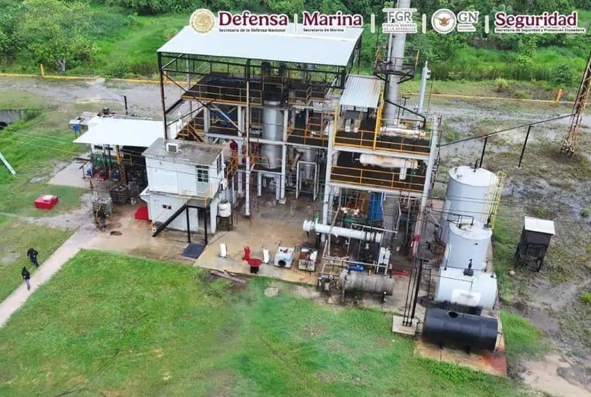 A clandestine oil refinery in Veracruz