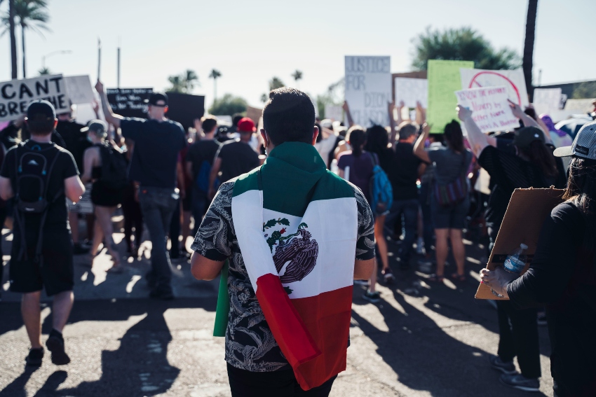 Rally de protesta mexicana