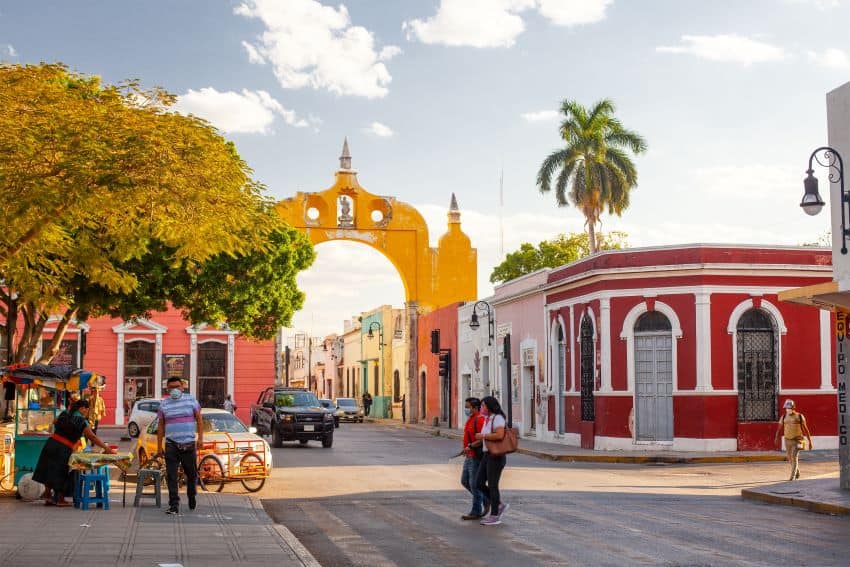 Una foto del centro colonial de Mérida en Yucatán