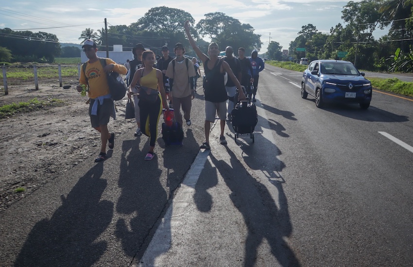 multitud de refugiados