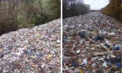 Las impresionantes imágenes de la montaña (de 6 metros de altura) de residuos ilegales en Oxfordshire: existe riesgo de desastre medioambiental