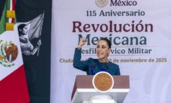 Sheinbaum apunta a manifestantes violentos en discurso del Día de la Revolución