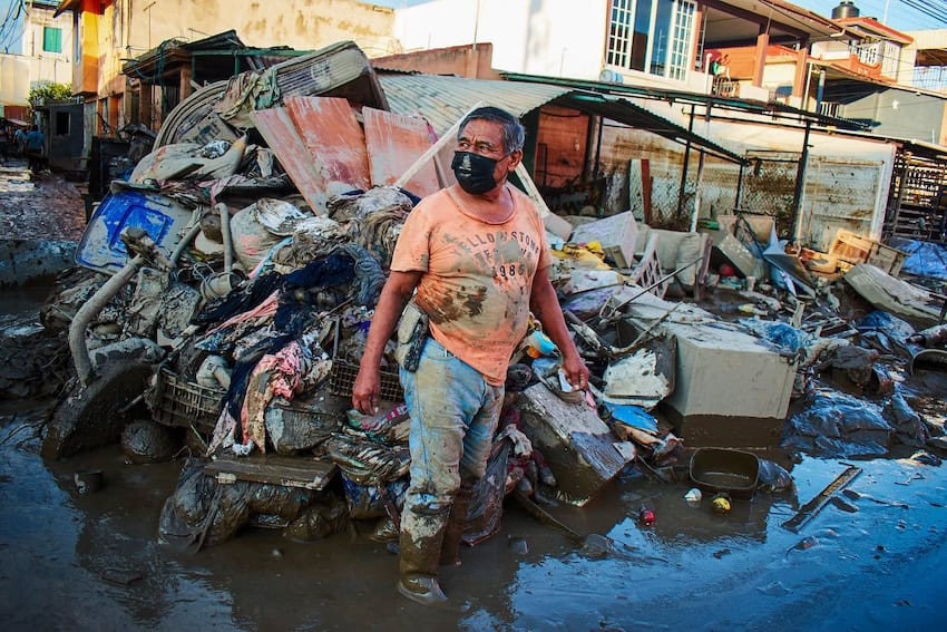 basura de inundaciones
