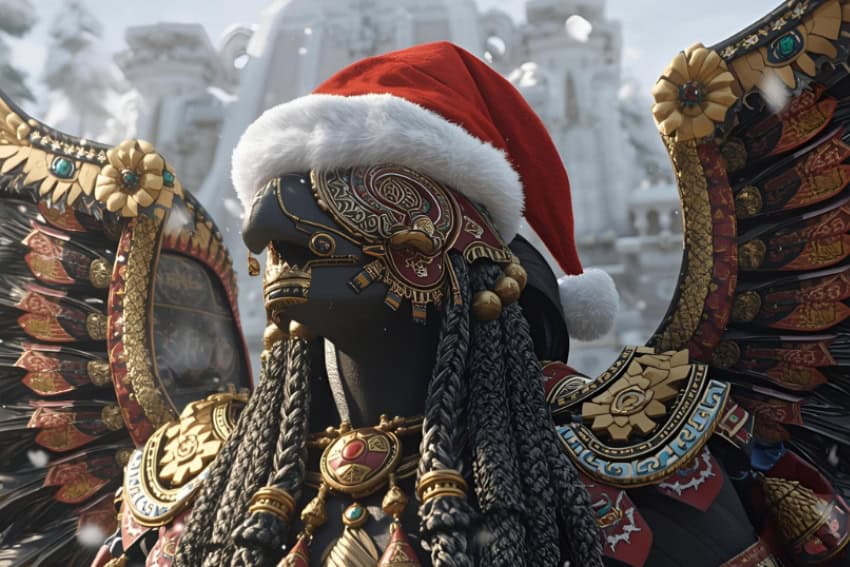 Lord Quetzalcóatl as Santa