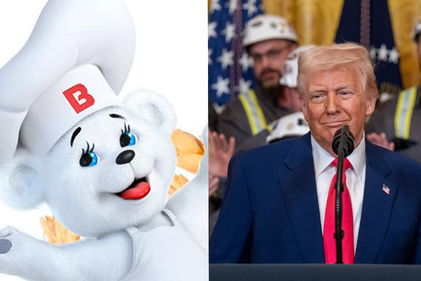 la mascota de Bimbo y Trump