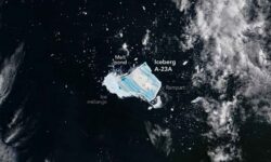 El iceberg gigante A23a se volvió azul (y eso no es una buena señal)