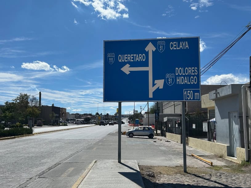 Señal de salida San Miguel de Allende