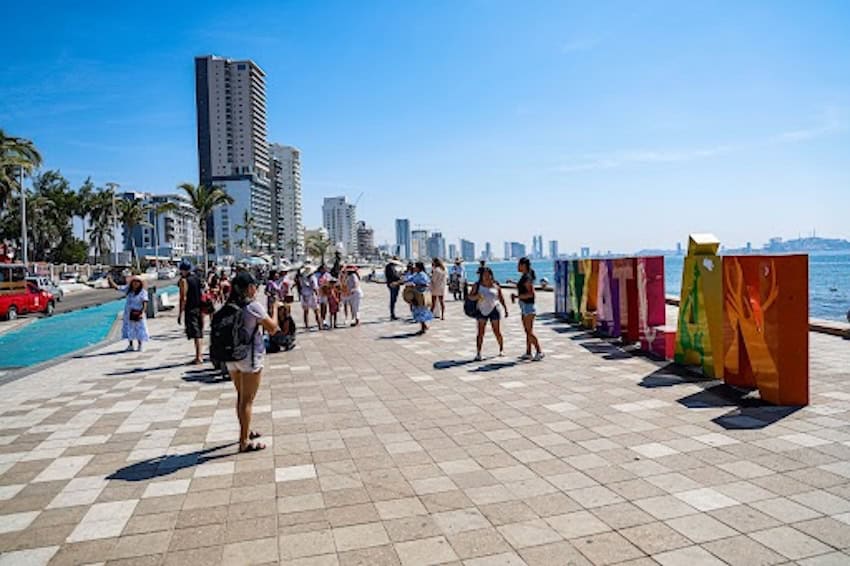 tourists in Mazatlan