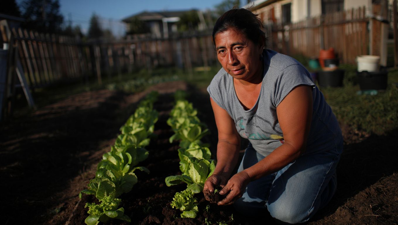 Dejó su trabajo en Santiago para cultivar su propia comida y hoy gasta la mitad que antes