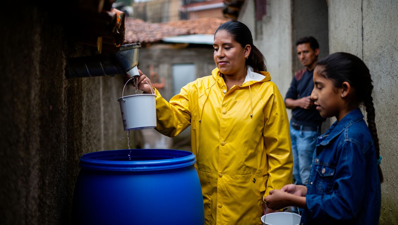 Una familia de Medellín recolecta toda el agua de lluvia para el hogar y hace dos años que casi no paga factura de agua