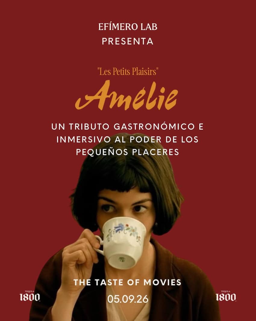 cartel para el "Amelia" Experiencia gastronómica inmersiva organizada por Efímero Lab.
